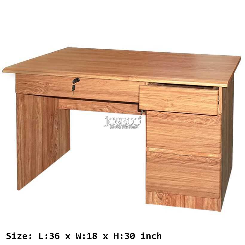 Meridian Walnut Color Office Table-size