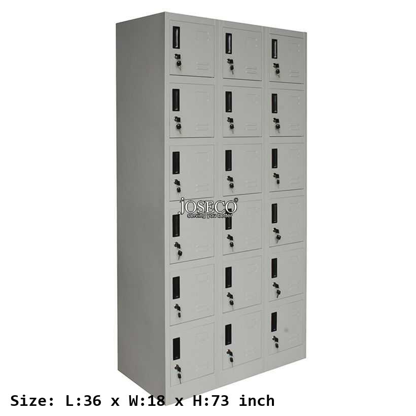 Resider 18 Doors Metal Storage Cabinet (52kg)-size