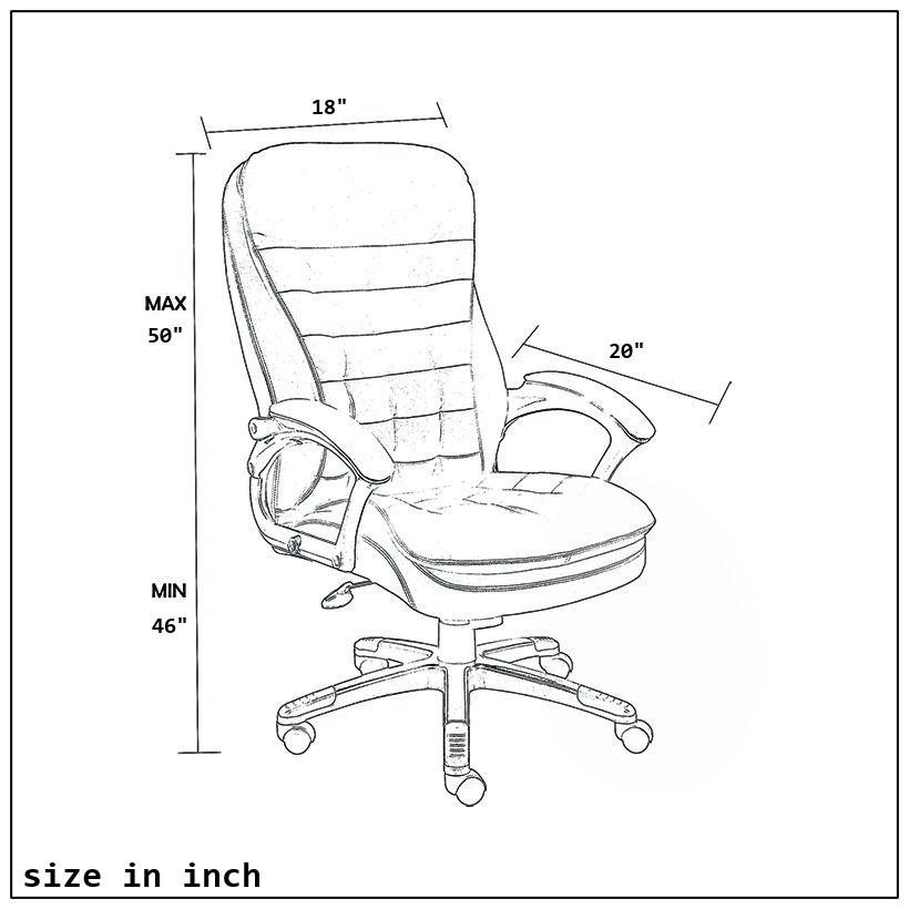 Nophin High back Boss Chair 360 Revolving-size