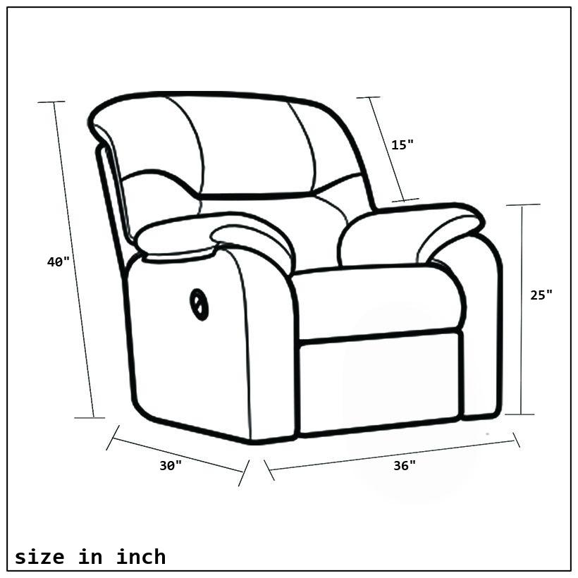 Single Seat Recliner-size