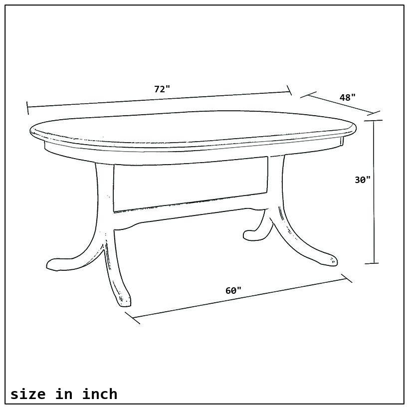 Dining Table 5 x 3-size