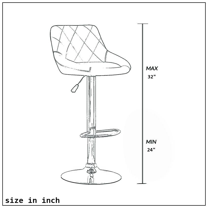Ester Height Adjustable Bar Stool Chair-size
