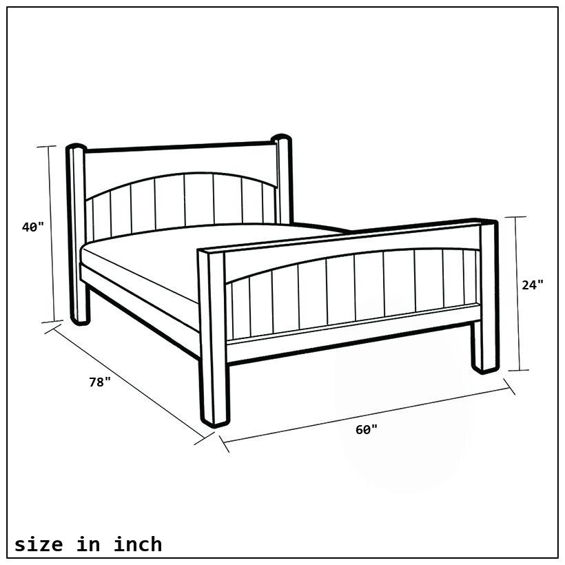 James LD 5x6 Wooden Cot-size